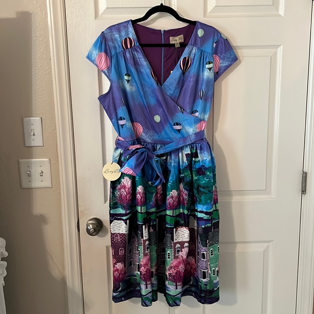 Lindy Bop Hot Air Balloon Dawn Dress - NWT